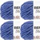 Spinrite Bernat Blanket Yarn Navy Pack of 4 Skein