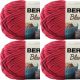 Spinrite Bernat Blanket Yarn Cranberry Pack of 4 Skein