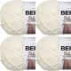 Spinrite Bernat Blanket Yarn Vintage White Pack of 4 Skein