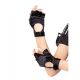 Women s Fingerless Motorcycle Gloves Black One Size