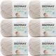 Spinrite Bernat Softee Baby Cotton Yarn Feather Gray Pack of 6 Skein