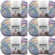 Spinrite Bernat Baby Blanket Big Ball Yarn Jelly Beans Pack of 6 Skein