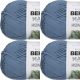 Spinrite Bernat Bernat Maker Home Dec Yarn Steel Blue Pack of 4 Skein