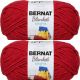 Spinrite Bernat Blanket Brights Big Ball Yarn Racecar Red Pack of 2 Skein