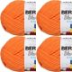 Spinrite Bernat Blanket Brights Big Ball Yarn Carrot Orange Pack of 4 Skein