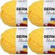 Spinrite Bernat Blanket Brights Big Ball Yarn Bus Yellow Pack of 4 Skein