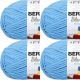 Spinrite Bernat Blanket Brights Big Ball Yarn Busy Blue Pack of 4 Skein