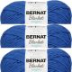 Spinrite Bernat Blanket Brights Big Ball Yarn Royal Blue Pack of 3 Skein