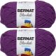 Spinrite Bernat Blanket Brights Big Ball Yarn Pow Purple Pack of 2 Skein