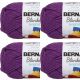 Spinrite Bernat Blanket Brights Big Ball Yarn Pow Purple Pack of 4 Skein