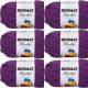 Spinrite Bernat Blanket Brights Big Ball Yarn Pow Purple Pack of 6 Skein