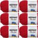 Spinrite Bernat Blanket Brights Yarn Race Car Red Pack of 6 Skein