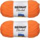 Spinrite Bernat Blanket Brights Yarn Carrot Orange Pack of 2 Skein