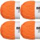 Spinrite Bernat Blanket Brights Yarn Carrot Orange Pack of 4 Skein