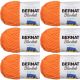 Spinrite Bernat Blanket Brights Yarn Carrot Orange Pack of 6 Skein