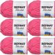 Spinrite Bernat Blanket Brights Yarn Pixie Pink Pack of 6 Skein