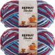 Spinrite Bernat Blanket Brights Big Ball Yarn Red Variegated Pack of 2 Skein