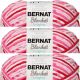 Spinrite Bernat Blanket Brights Big Ball Yarn Raspberry Ribbon Variegated Pack of 3 Skein