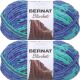 Spinrite Bernat Blanket Big Ball Yarn Ocean Shades Pack of 2 Skein