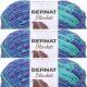 Spinrite Bernat Blanket Big Ball Yarn Ocean Shades Pack of 3 Skein