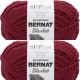 Spinrite Bernat Blanket Big Ball Yarn Crimson Pack of 2 Skein