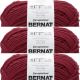 Spinrite Bernat Blanket Big Ball Yarn Crimson Pack of 3 Skein
