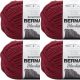 Spinrite Bernat Blanket Big Ball Yarn Crimson Pack of 4 Skein