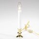 Candle Lamp Electric Brass Plated Base 9 Inches Blister Pack