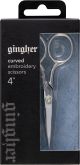 Gingher Curved Embroidery Scissors 4 inch with Leather Sheath 1 Pack of 1 Piece