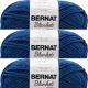 Spinrite Bernat Blanket Big Ball Skein Lapis Coastal Collection 1 Pack of 3 Piece