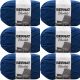 Spinrite Bernat Blanket Big Ball Yarn Lapis Coastal Collection Pack of 6 Skein