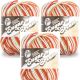 Spinrite Lily Sugar n Cream Yarn Ombres Super Size Sunrise Ombre Pack of 3 Skein