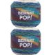 Spinrite Bernat Pop Yarn Birch Bark And Blue Pack of 2 Skein