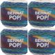 Spinrite Bernat Pop Yarn Birch Bark And Blue Pack of 4 Skein