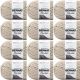 Spinrite Bernat Blanket Big Ball Yarn Almond Pack of 12 Skein