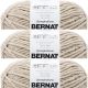 Spinrite Bernat Blanket Big Ball Yarn Almond Pack of 3 Skein