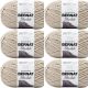 Spinrite Bernat Blanket Big Ball Yarn Almond Pack of 6 Skein