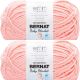 Spinrite Bernat Baby Blanket Big Ball Yarn Coral Blossom Pack of 2 Skein