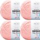 Spinrite Bernat Baby Blanket Big Ball Yarn Coral Blossom Pack of 4 Skein
