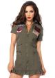 Leg Avenue Top Gun Flight Dress Khaki Large