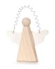 Wood Angel Cutout With Wire 4-1/2 Inch
