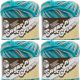 Spinrite Lily Sugar n Cream Yarn Ombres Super Size Pebble Beach Pack of 4 Skein