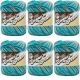 Spinrite Lily Sugar n Cream Yarn Ombres Super Pebble Beach Pack of 6 Skein