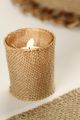David Tutera Casual Elegance Burlap Covered Glass Votive Cup