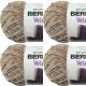 Spinrite Bernat Velvet Yarn Mushroom Pack of 4 Skein