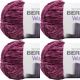 Spinrite Bernat Velvet Yarn Burgundy Plum Pack of 4 Skein