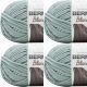 Spinrite Bernat Blanket Big Ball Yarn Misty Green Pack of 4 Skein