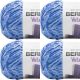 Spinrite Bernat Velvet Yarn Rich Blue Pack of 4 Skein