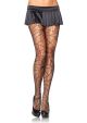Womens Distressed Net Pantyhose Black One Size