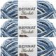 Spinrite Bernat Blanket Big Ball Yarn Faded Blues Pack of 3 Skein